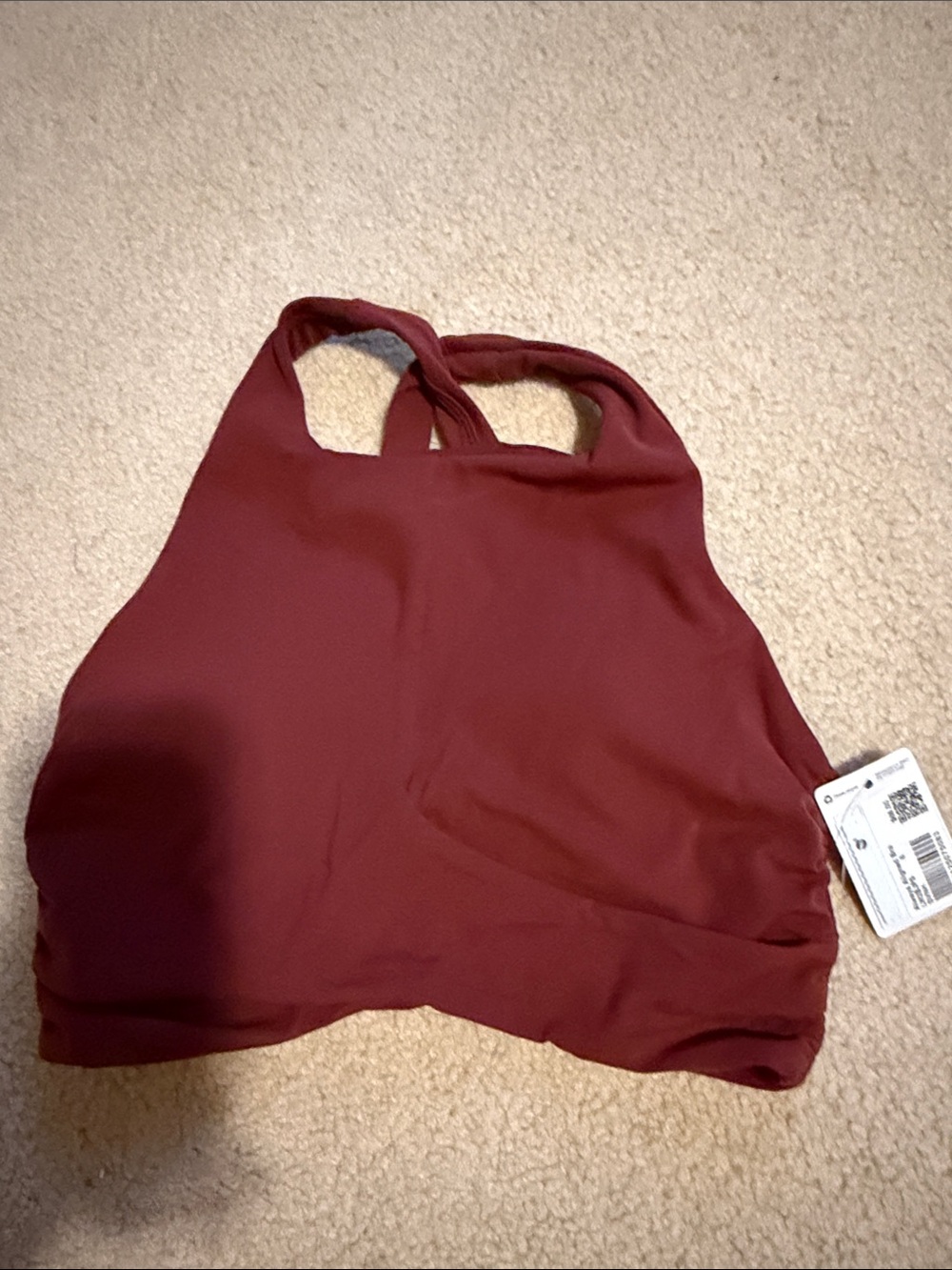 lululemon athletica High Neck Sports Bra - Burgundy